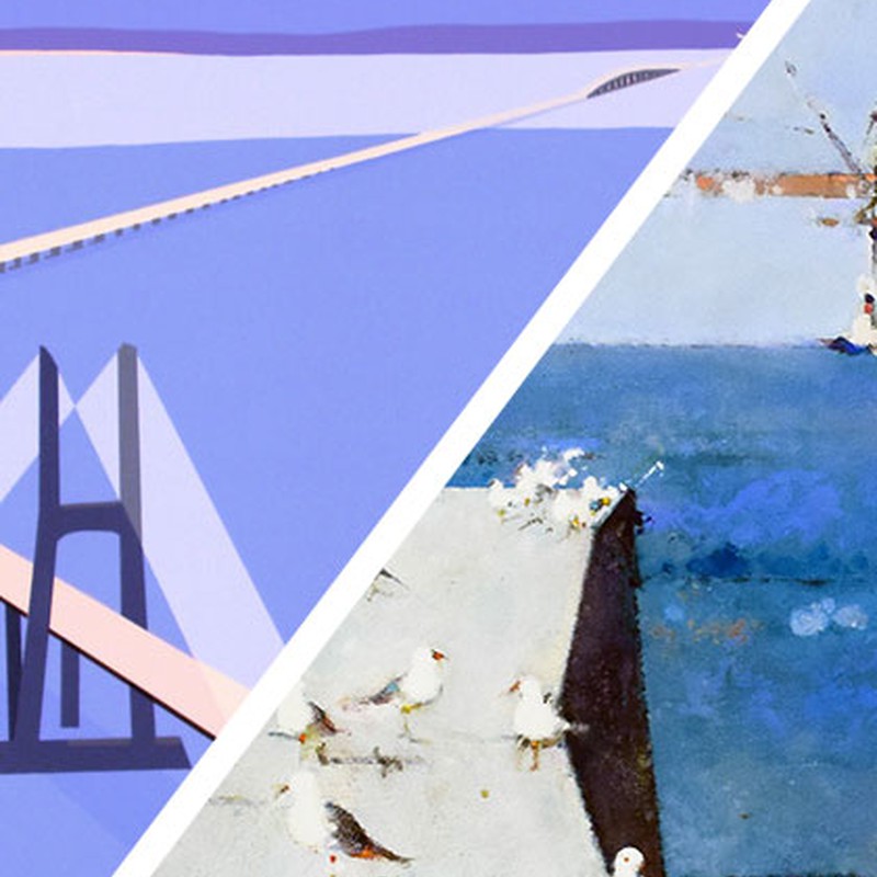 Two artworks, two authors