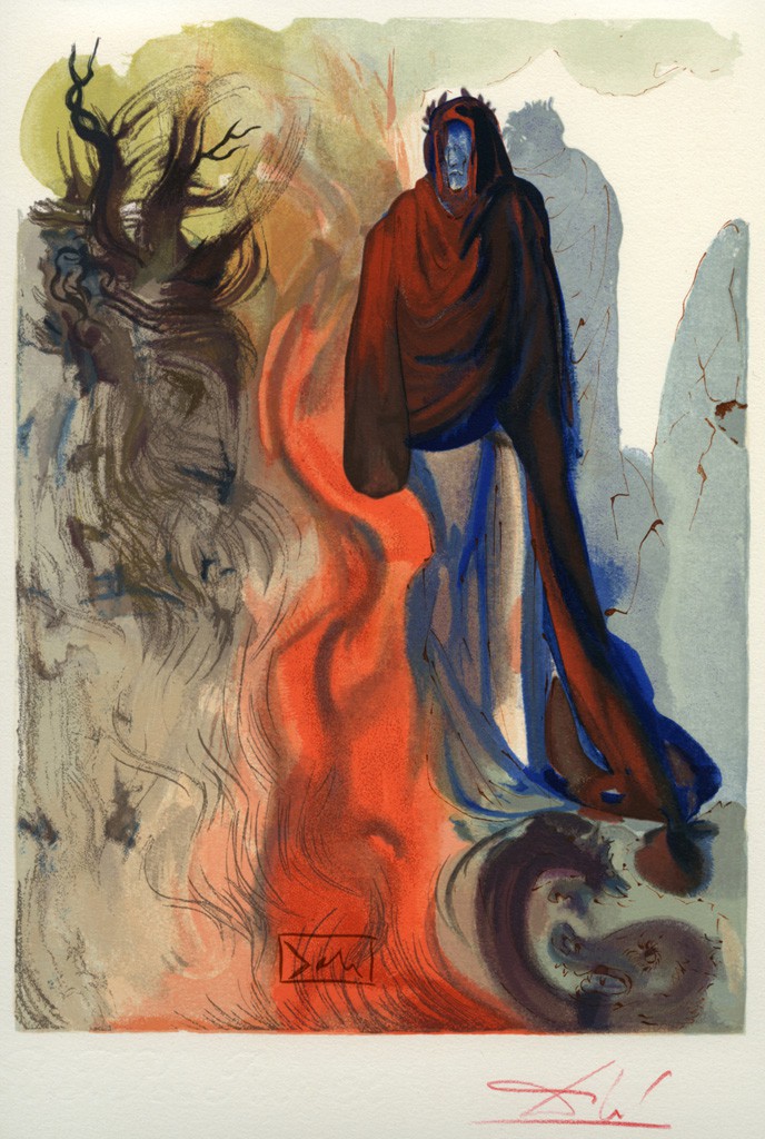 «La cascata del Flegetonte - A cascata de Flegetonte» A Divina Comédia de Dante (Inferno, Canto XVI)