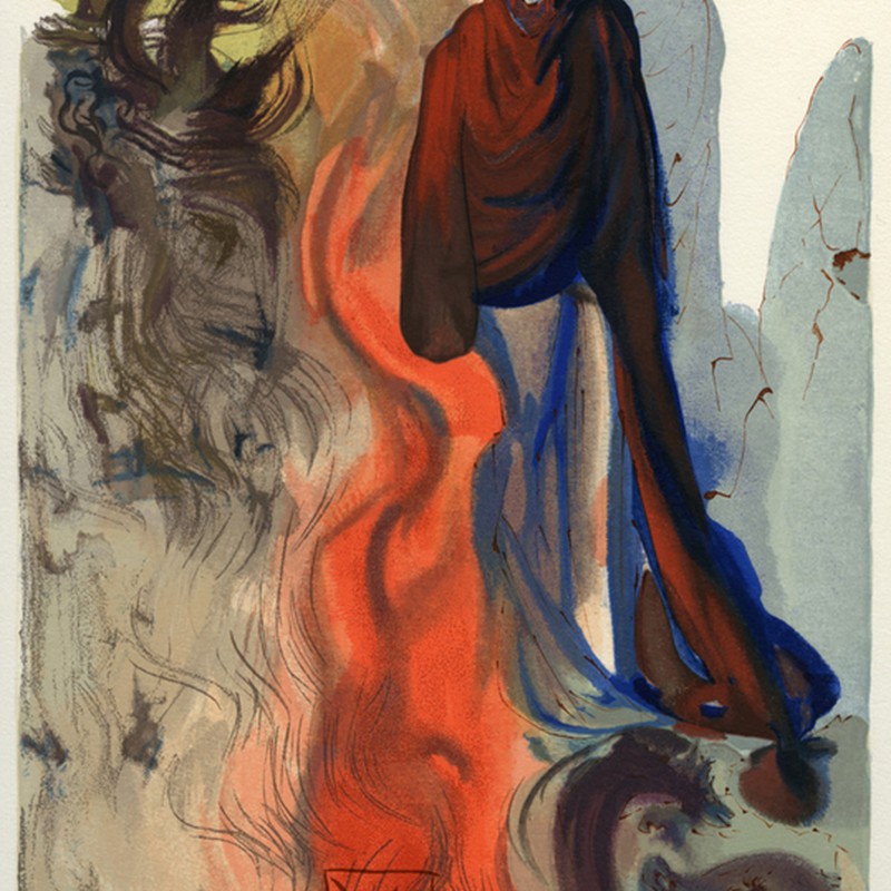 «La cascata del Flegetonte - A cascata de Flegetonte» A Divina Comédia de Dante (Inferno, Canto XVI)
