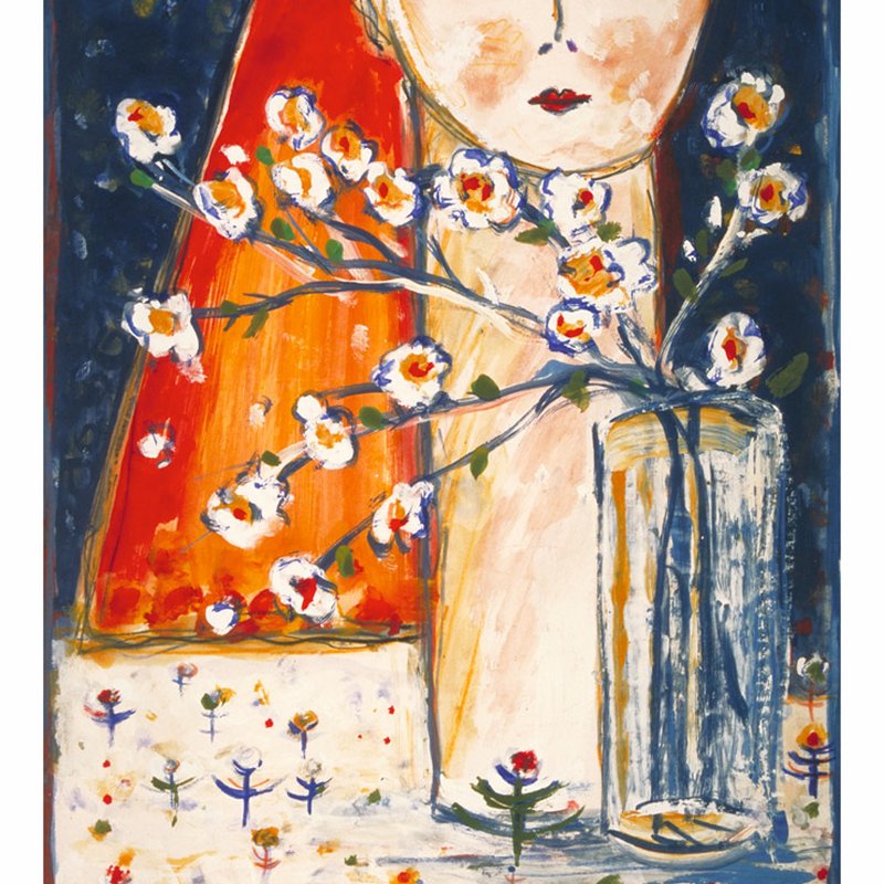 Menina e Flores