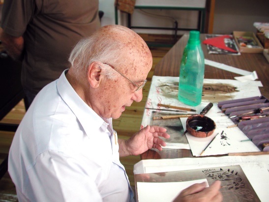 Manuel Cargaleiro no Atelier CPS.