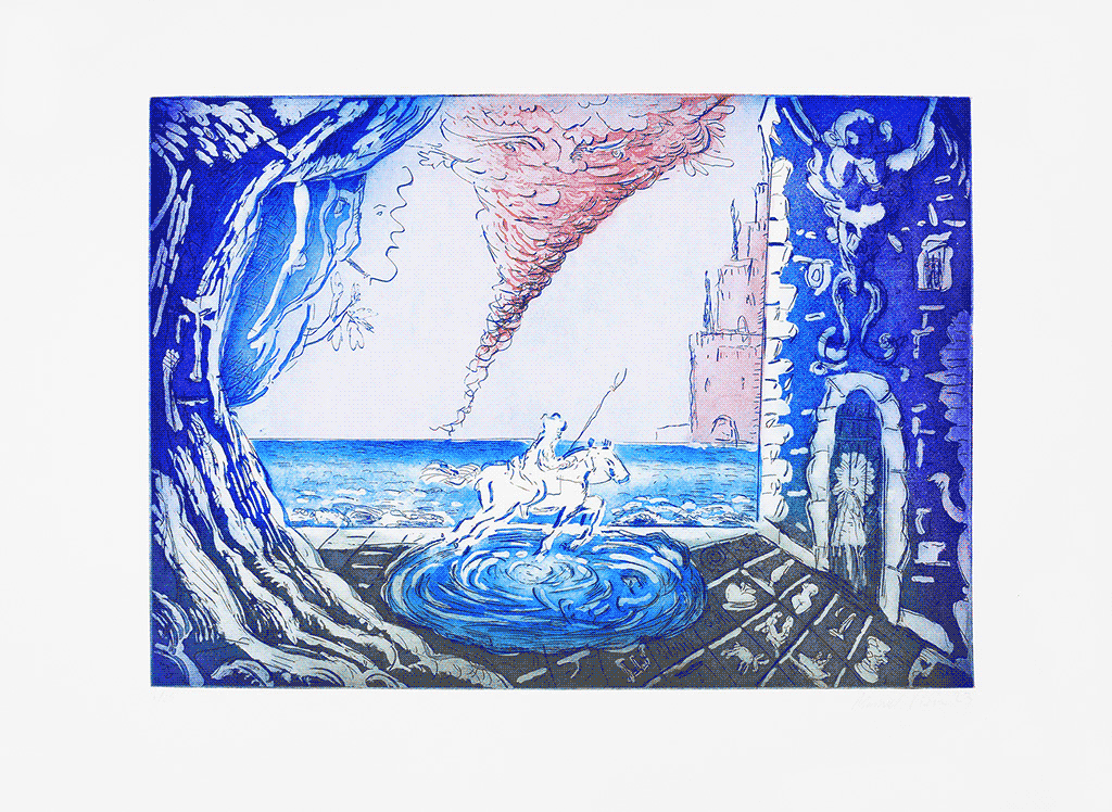 Gravura O Visconde Partido ao Meio de Manuel Joao Vieira