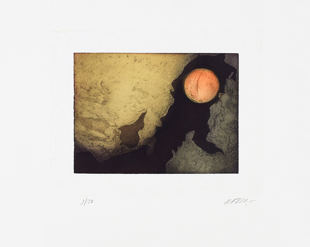 Entardecer, Gravura de Mestre Mar&ccedil;al